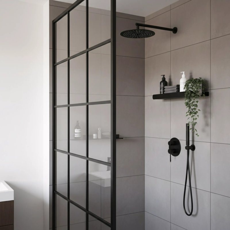 Bathroom Shelf Sf01 45Cm Black Matt