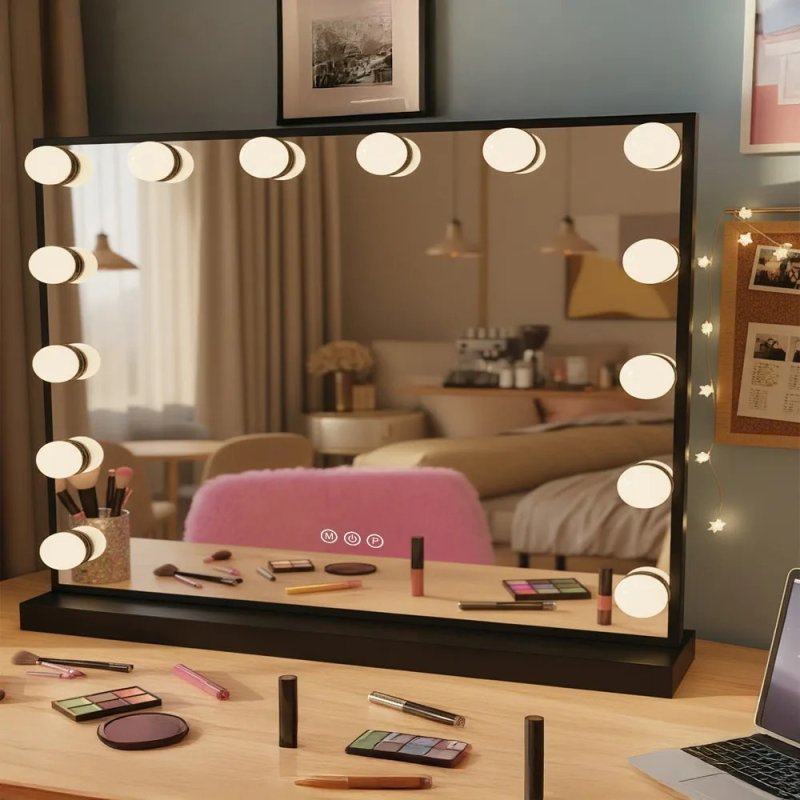 Mirror Rea Hollywood 58X45 Led Black