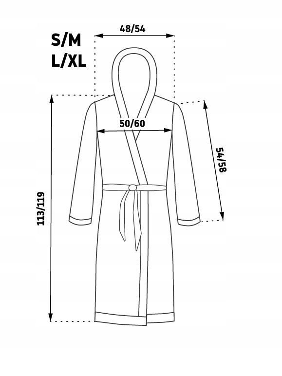Bathrobe MEN King White collar S/M