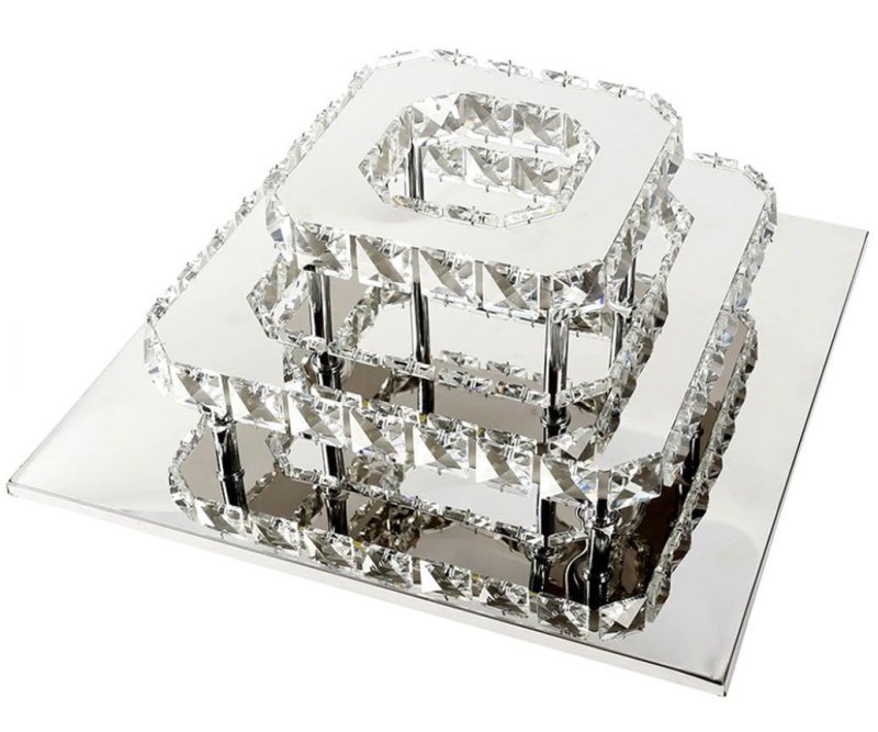 Ceiling LED Lamp Chandelier TOOLIGHT APP410-C Mirror Metal Cristal Square