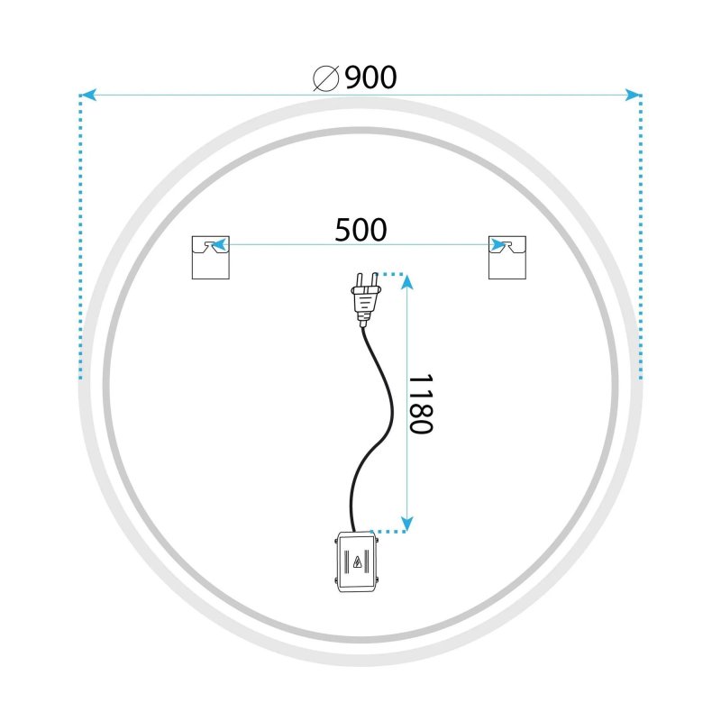 Mirror Rea Soft 90 Led Transparent