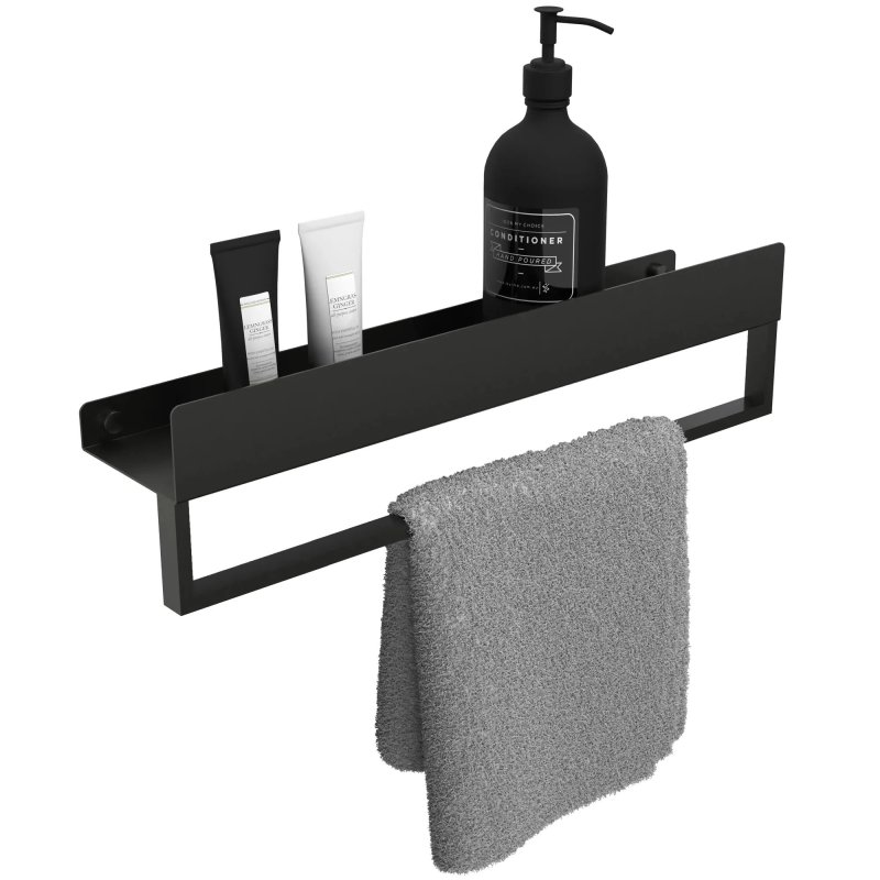 Bathroom Shelf Sf01 45Cm Black Matt