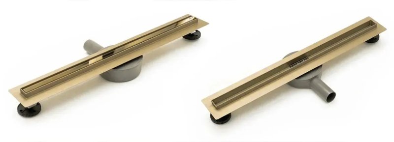 Linear drainage REA Neo Slim Mirror Gold Pro 50