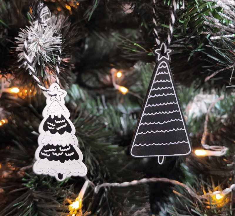 CHRISTMAS TREE SET 12 PCS WOODEN CHRISTMAS TREES