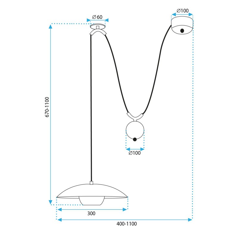 Lamp APP1450-1CP BLACK