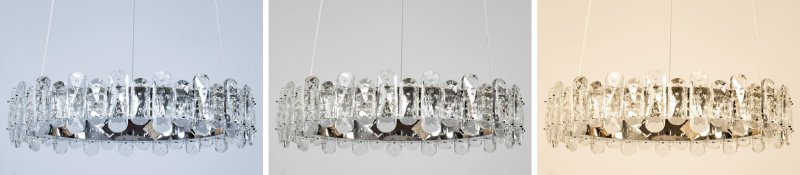 Pendant LED Lamp TOOLIGHT APP1041-CP Cristal + remote control Round 1-light point 44 W 39x39x10-102cm