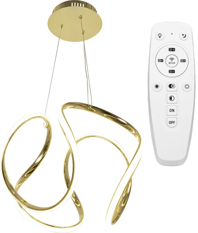 Pendant LED Lamp TOOLIGHT APP386 Modern Metal Gold + remote control