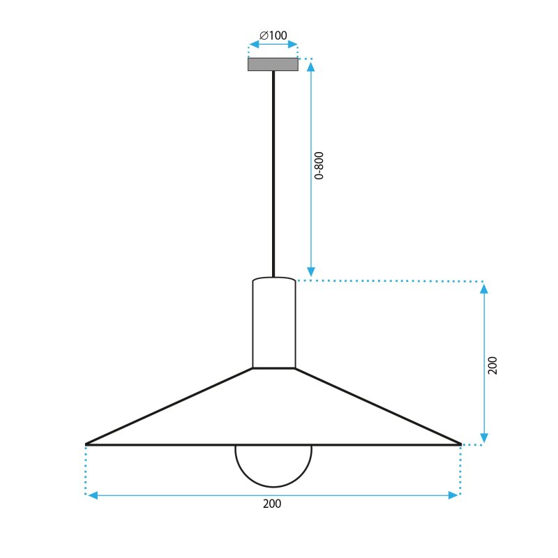 Pendant Lamp TOOLIGHT APP1084-1CP Black Brown E27 1-light point