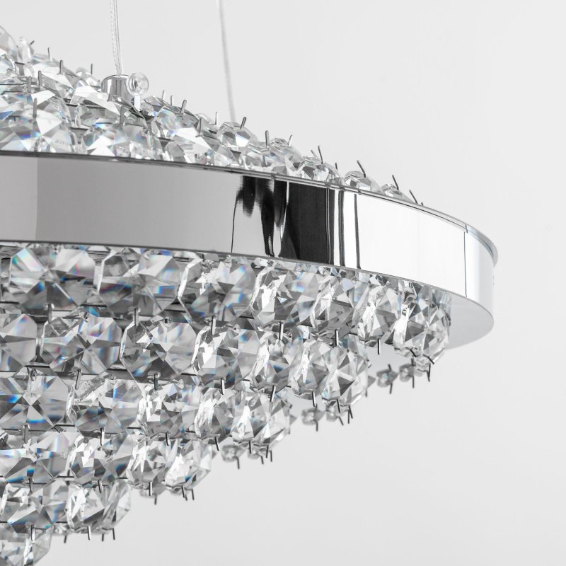 Pendant LED Lamp TOOLIGHT APP774-1CP Cristal + remote control 1-light point 38x38x19-90cm