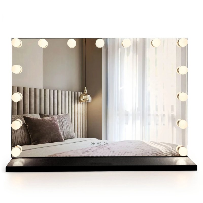 Mirror Rea Hollywood Led Black