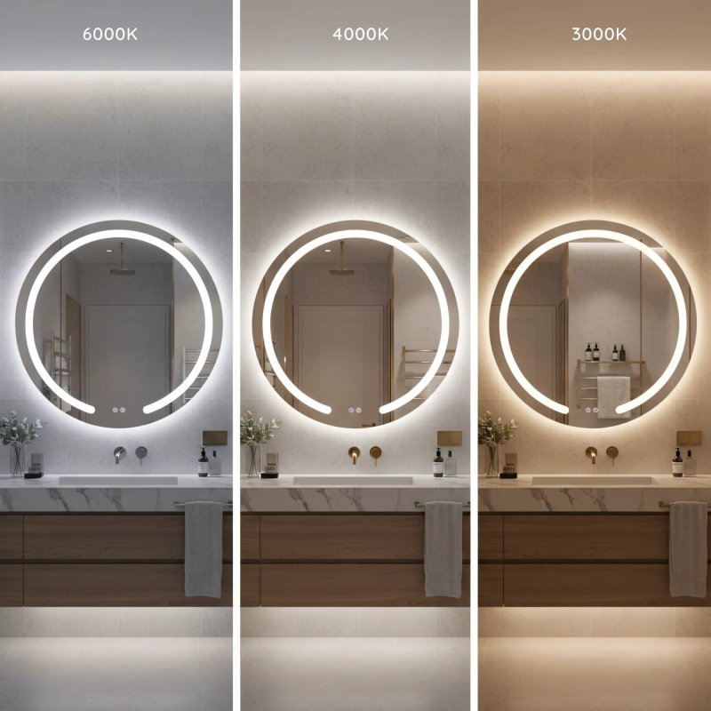 MIRROR REA MODERN 80 LED TRANSPARENT