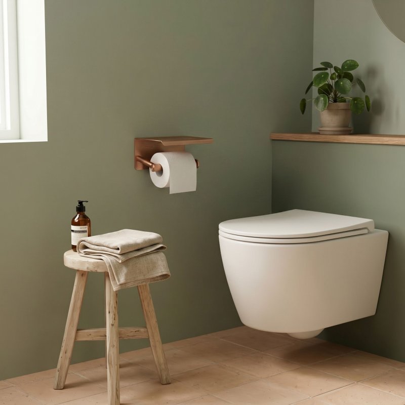 Paper Holder Rea 6613 Modern Brush Copper