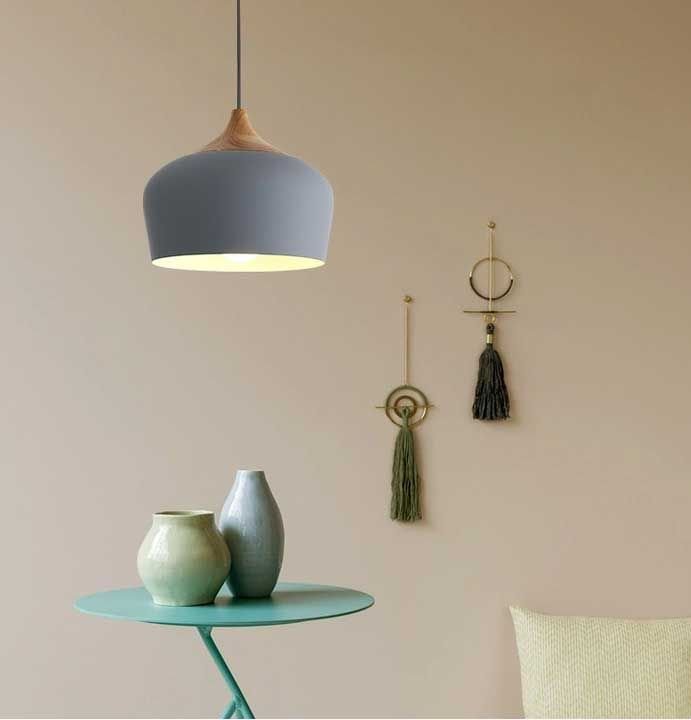 Pendant Lamp TOOLIGHT APP182-1CP BARI Grey Brown Metal E27