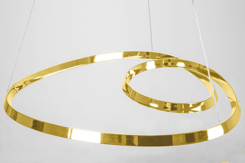 Pendant LED Lamp TOOLIGHT APP797-CP LOOP Gold + remote control 1-light point 70W 61,5x63cm