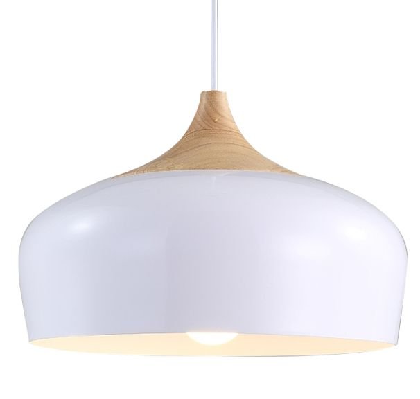 Pendant Lamp TOOLIGHT APP183-1CP BARI White Brown Metal E27