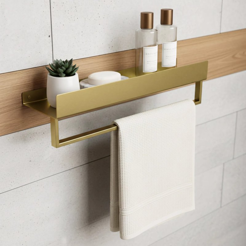 Bathroom Shelf Sf01 45Cm Brushed Gold