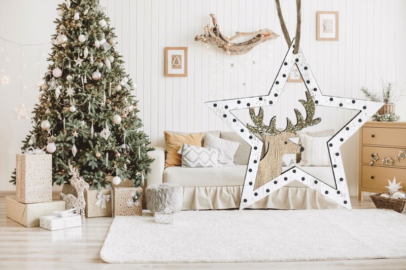 Set of 2 Christmas decorations KL-21X12 White