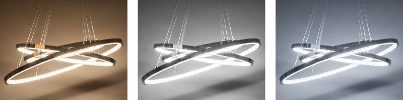Pendant LED Lamp TOOLIGHT APP771-3CP Cristal + remote control 2-light points 70x70x50-100cm