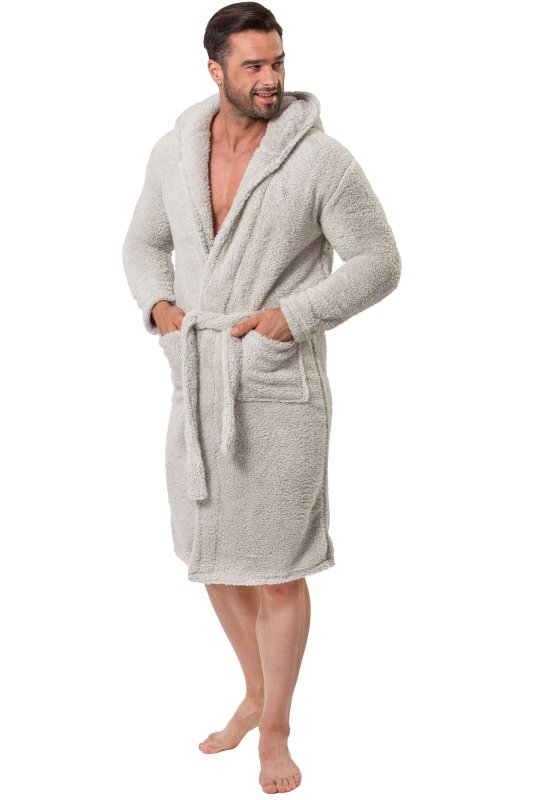 Bathrobe Teddy Grey Men S/M