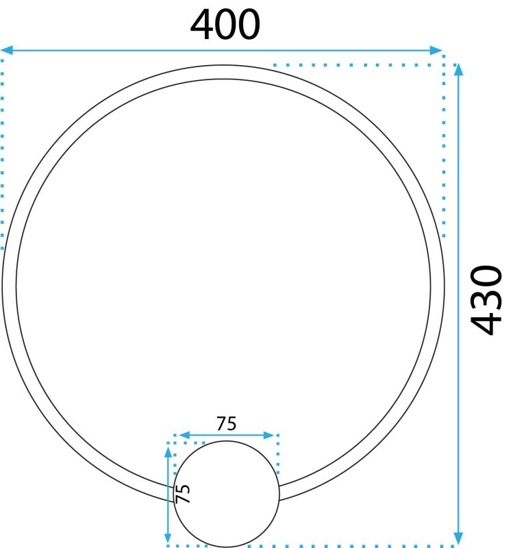 Wall LED Light Toolight APP1386-CW 17W black