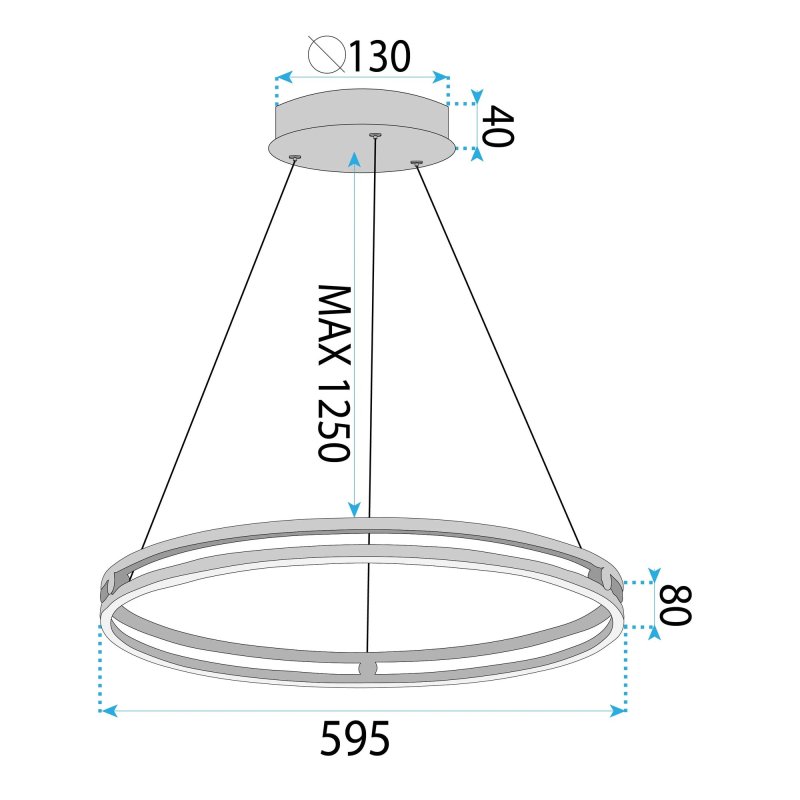 PENDANT LAMP TOOLIGHT LHJ015-CP GOLD 30 GOLD
