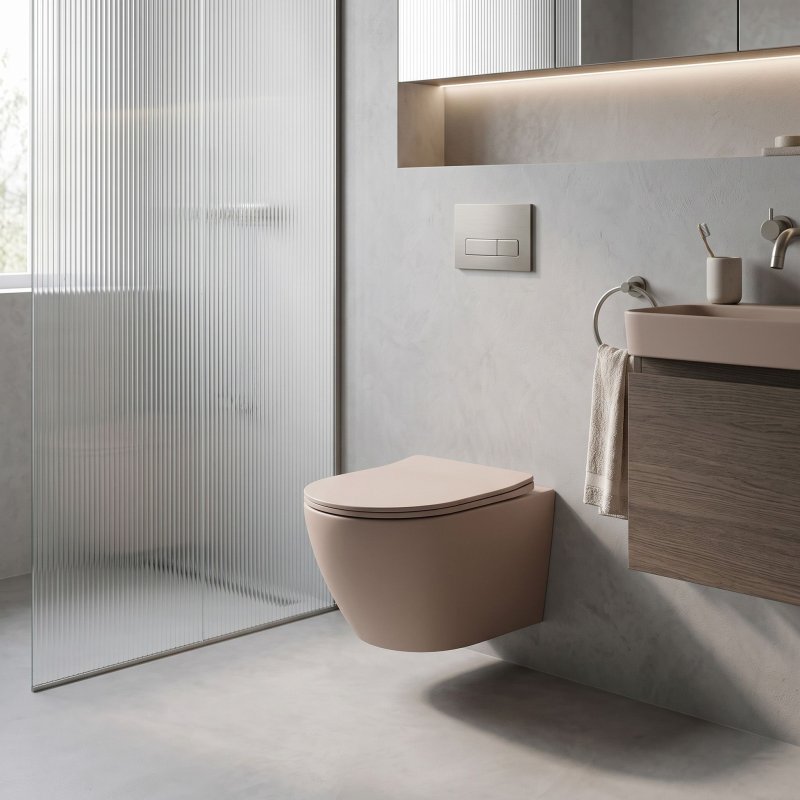 Toilet bowl REA Carlo Mini Tornado Mocca Matt
