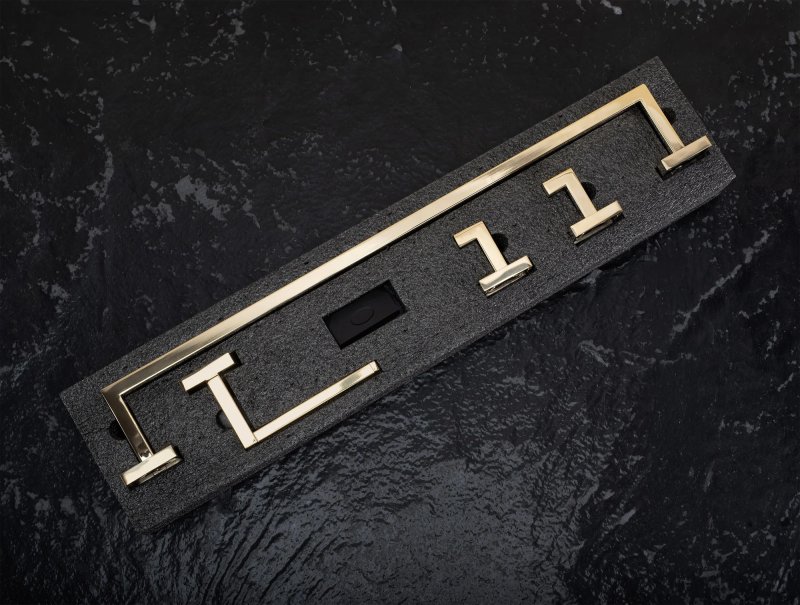 BATHROOM HOOK SET REA RIO GOLD 4 PIECES