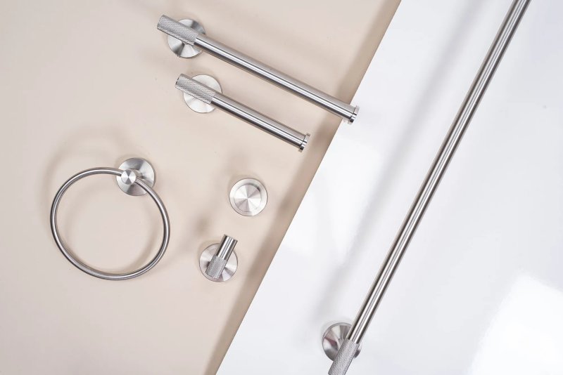 BATHROOM HANGER REA 6606A MODERN BRUSH STEEL