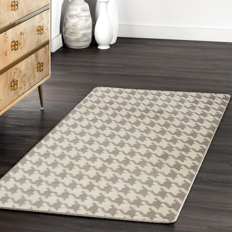 PLUSH CARPET CLOVER PEPITKA BEIGE 1.60*2.30
