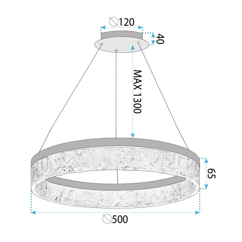 PENDANT LAMP TOOLIGHT LHJ046-CP 80 GOLD