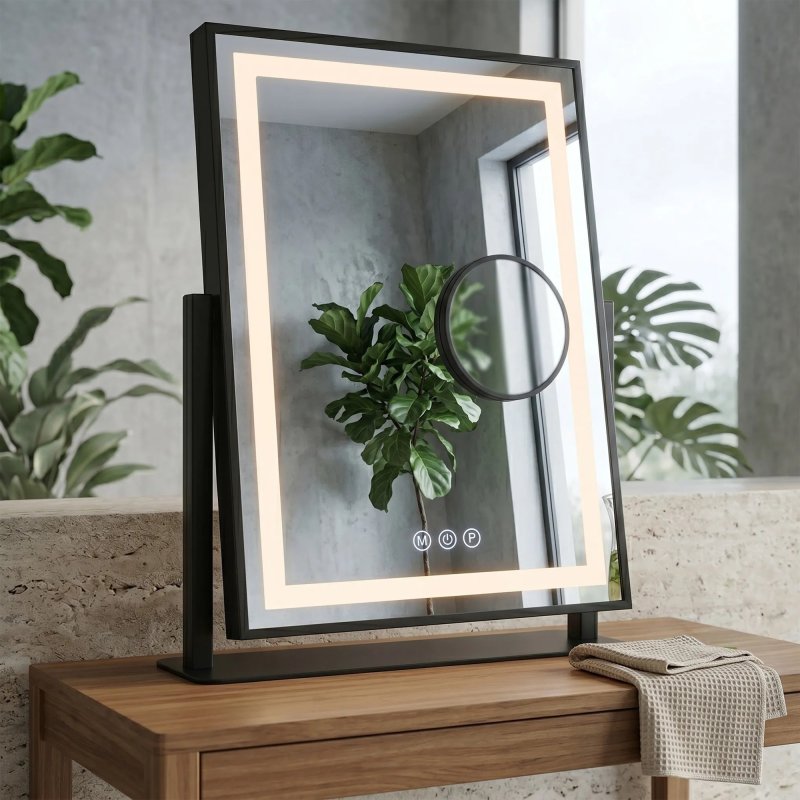 Mirror Rea Lumi 30X40 Led Black