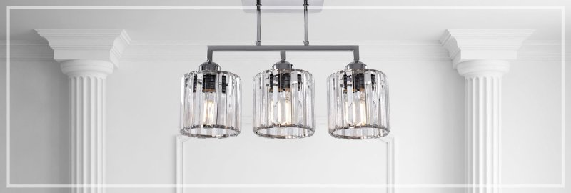 Pendant Lamp TOOLIGHT 392228 Glamour Chrome 3-light points E27