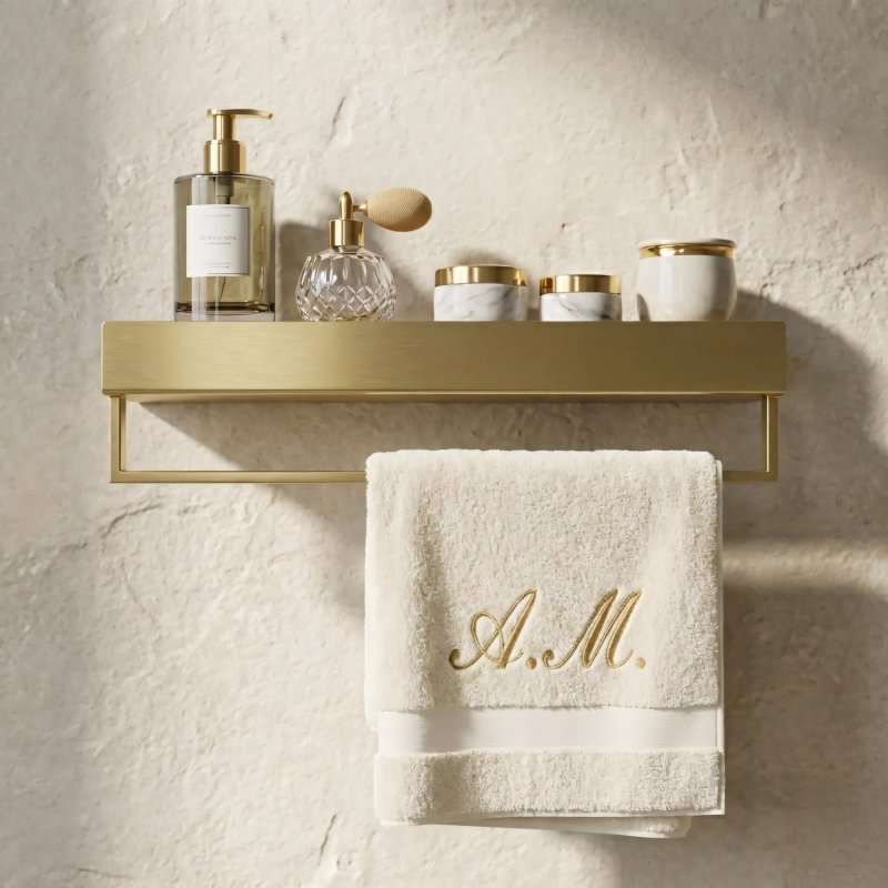 Bathroom Shelf Sf01 60Cm Brushed Gold