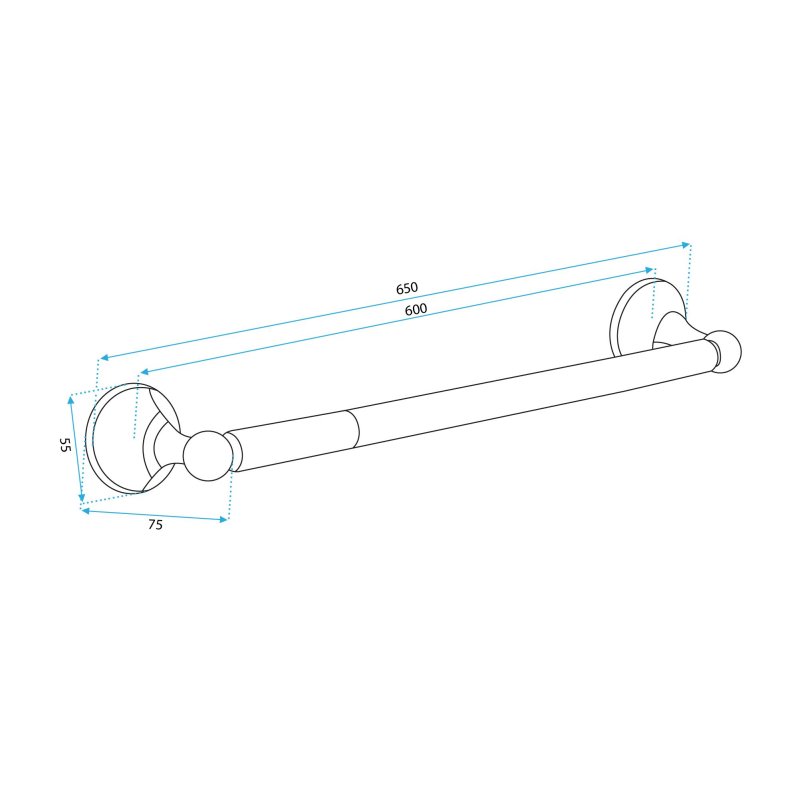 Bathroom hanger Brush Gold 332870
