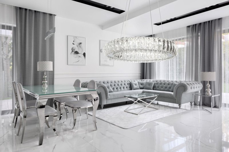 Pendant LED Lamp TOOLIGHT APP1040-CP Cristal + remote control Round 2-light points 40W 39x39x6,5-85cm
