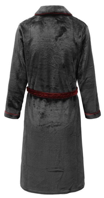 Bathrobe Roger Grey Red Men XL