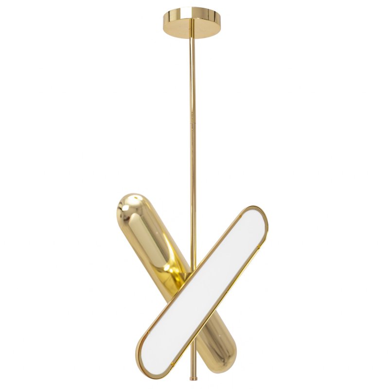 Pendant LED Lamp TOOLIGHT APP832-CP Gold 2-light points 24W 9,2x43,5x70cm