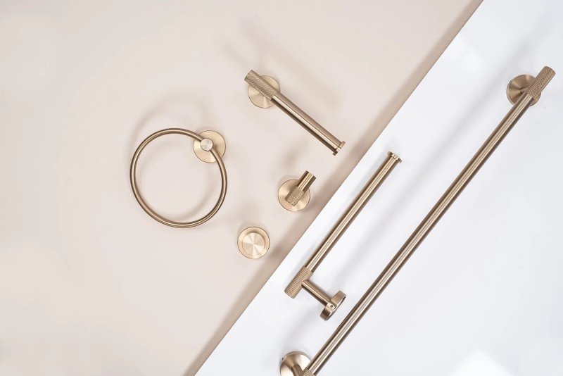 BATHROOM HANGER REA 6606A MODERN BRUSH GOLD