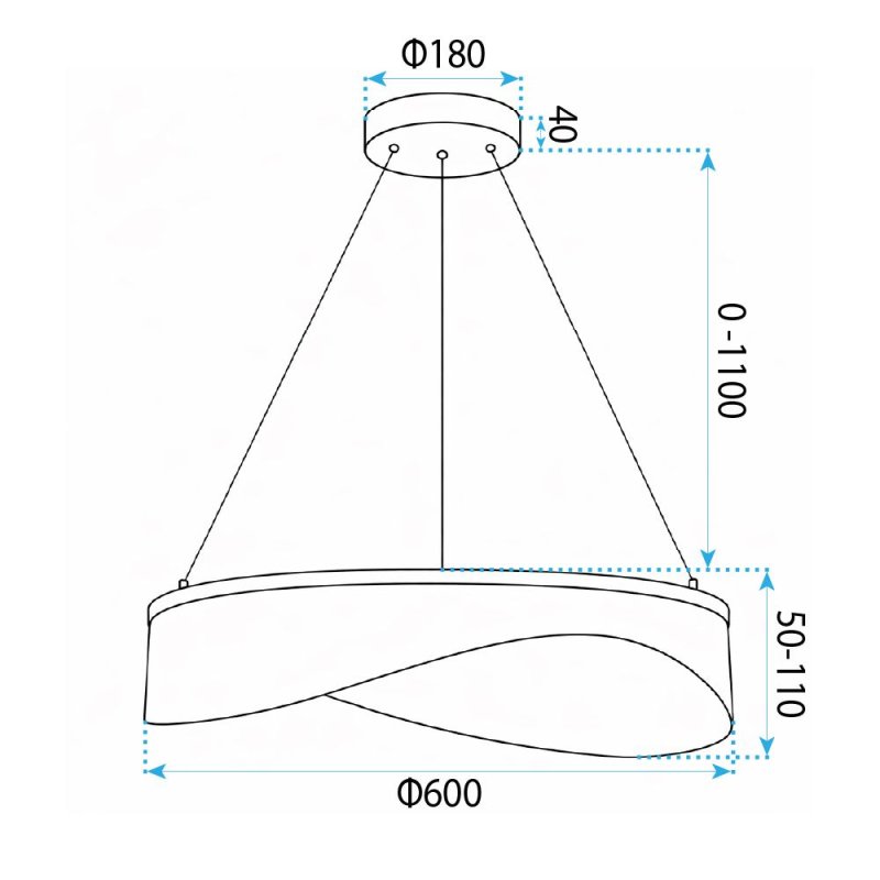 CEILING LAMP CHANDELIER REA G145-CP GOLD GOLD 60CM