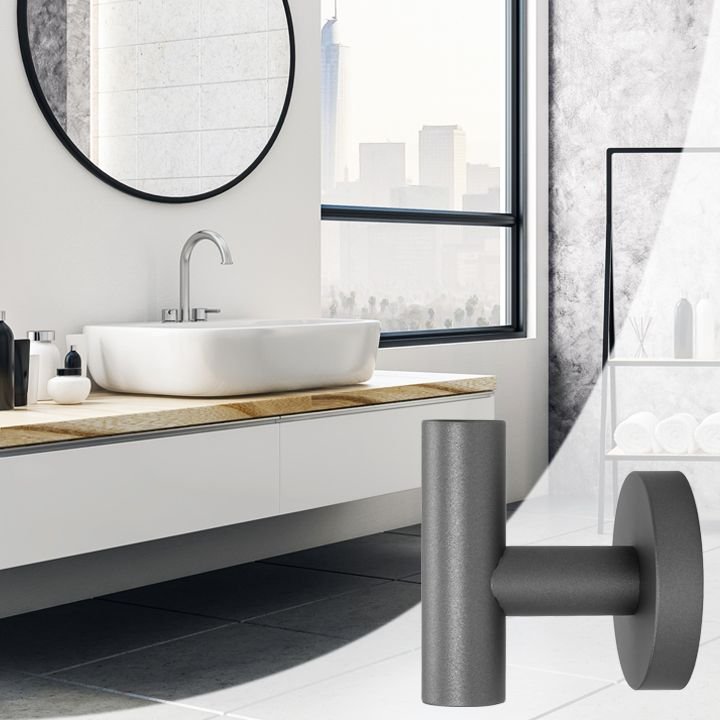 Bathroom hook hanger REA Gun Black 322230A