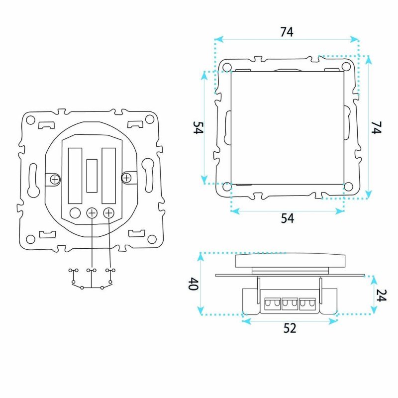 Toolight Single Switch Oste Jnh006-w White
