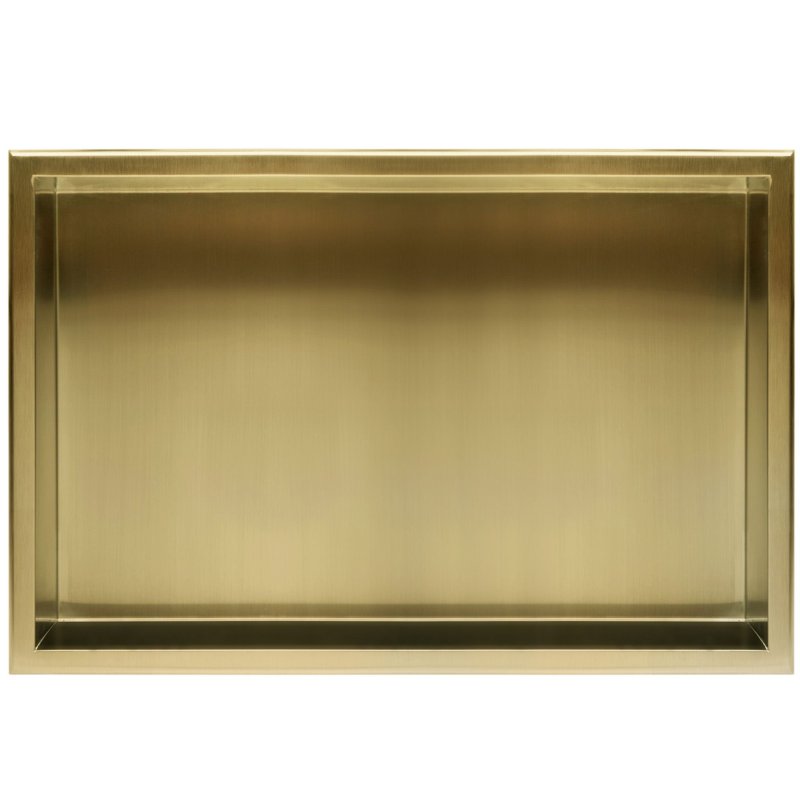 Built-in Stainless Steel Bathroom Shelf 30X60 Brushed Gold