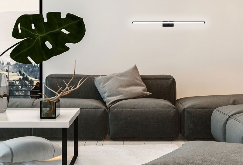 Bathroom Wall LED Light TOOLIGHT APP373-1W Black 12W 50cm