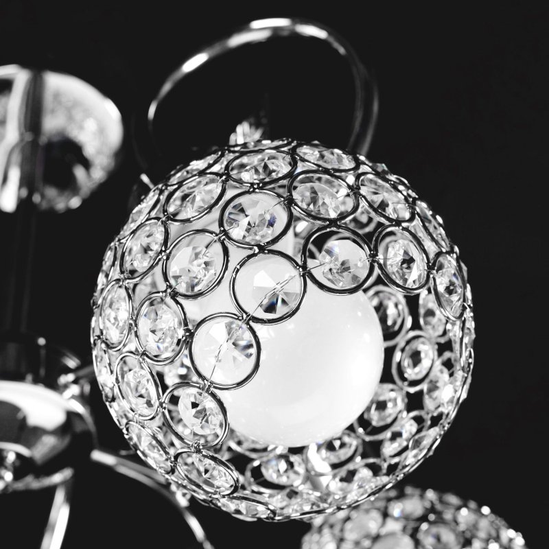 Chandelier Toolight APP636-5C Crystal Metal Leaf 5-light points E27 50x50x35cm