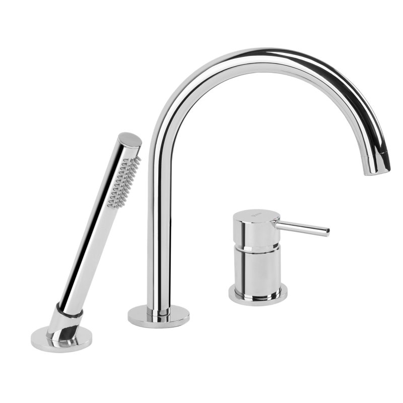 Rea 3-Hole Bathtub Faucet Lungo Chrome 23,5X6,5X27,5Cm