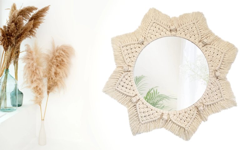 Boho Wall Mirror REA 322048 53cm