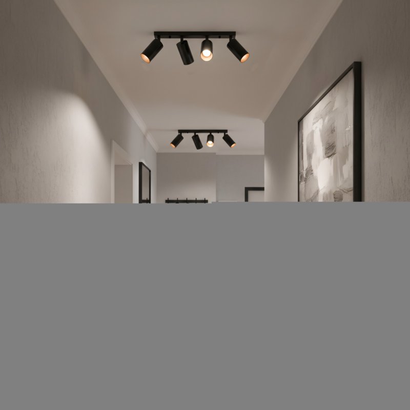 Ceiling Lamp Chandelier TOOLIGHT APP940-4C Black 4-light points GU10 6x40x16,5Cm