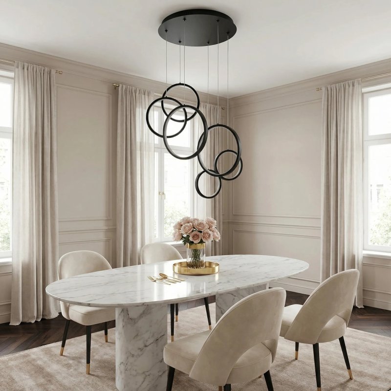 Hanging Ceiling Lamp Toolight App1921-Cp Black Led Black