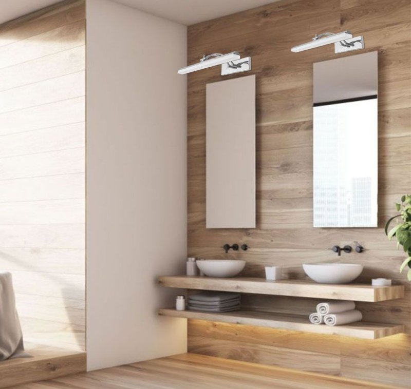 Bathroom Wall LED Light TOOLIGHT APP372-1W Chrome 9W 40cm