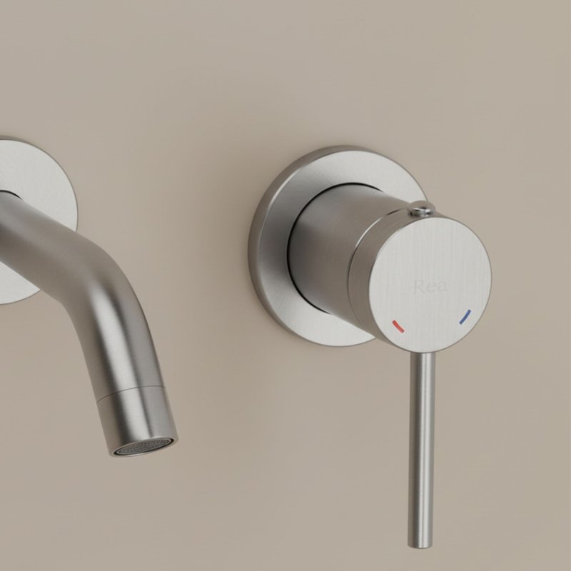 WALL MOUNTED BASIN FAUCET REA CLIF BRUSHED NICKEL